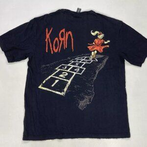 H&M Korn Follow The Leader Graphic T-shirt Men Medium Oversized Black Music